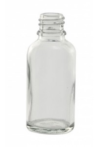 Skaidraus stiklo buteliukas (DIN-18)